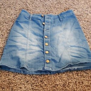 Jean mini skirt